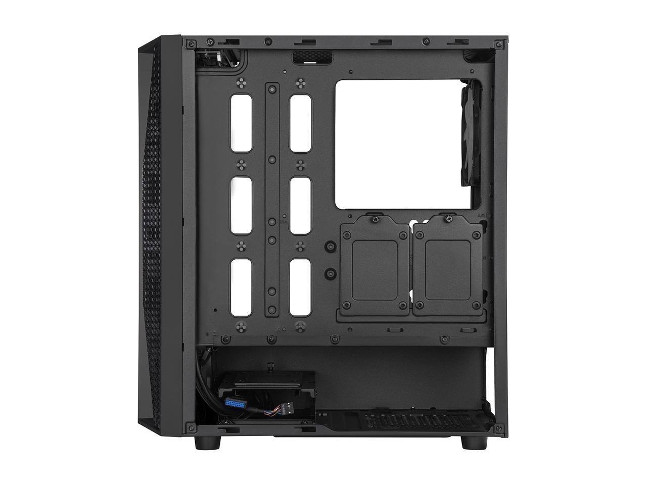 Alt View 5. SilverStone - silverstone fara b1 pro, argb lighting, tempered glass, mid tower atx chassis, sst-fab1b-pro - Silver.