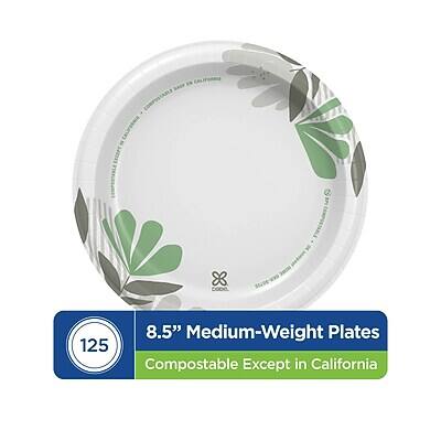 8.5" Medium-Weight Plates  
Compostable Except in California  

125 Plates