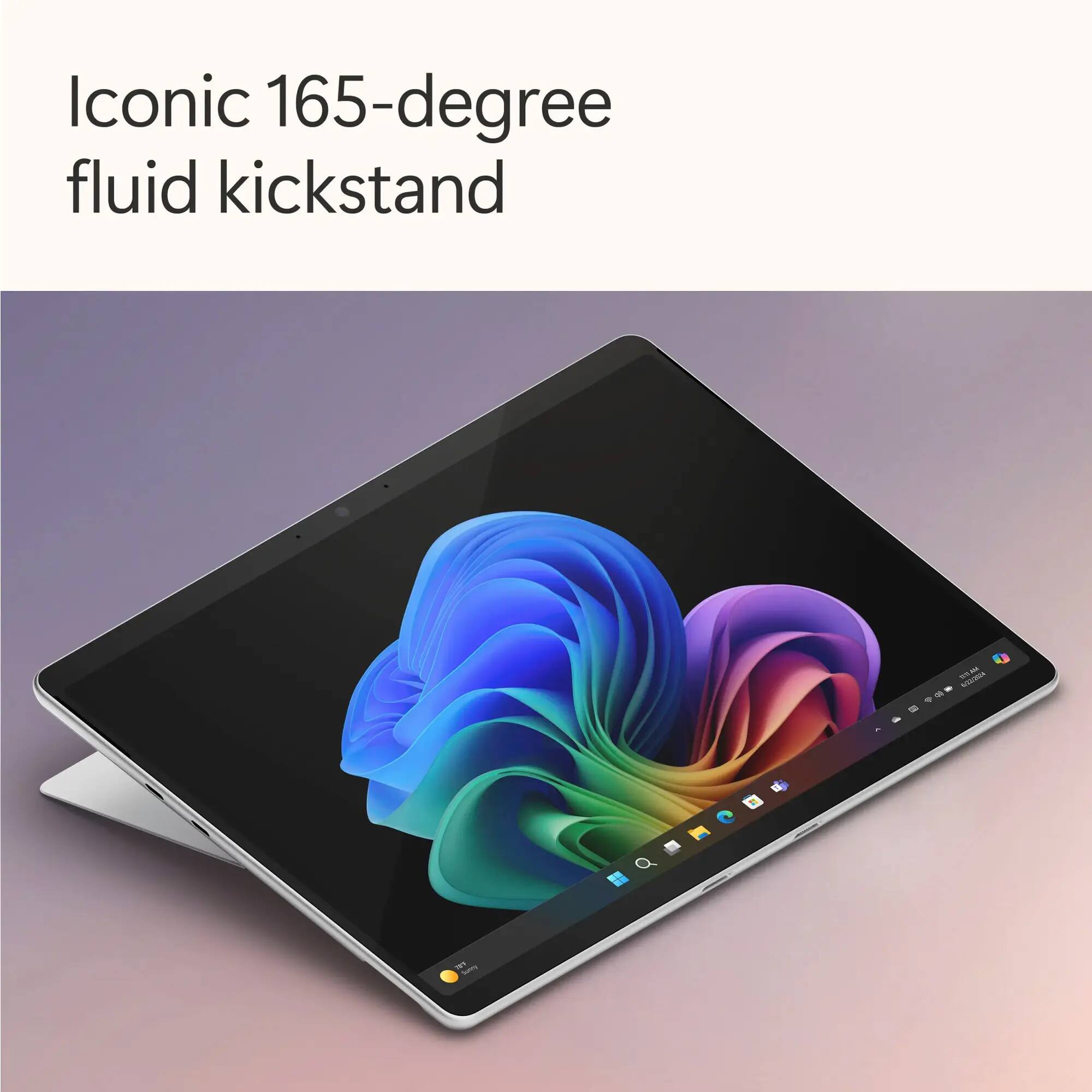Iconic 165-degree fluid kickstand