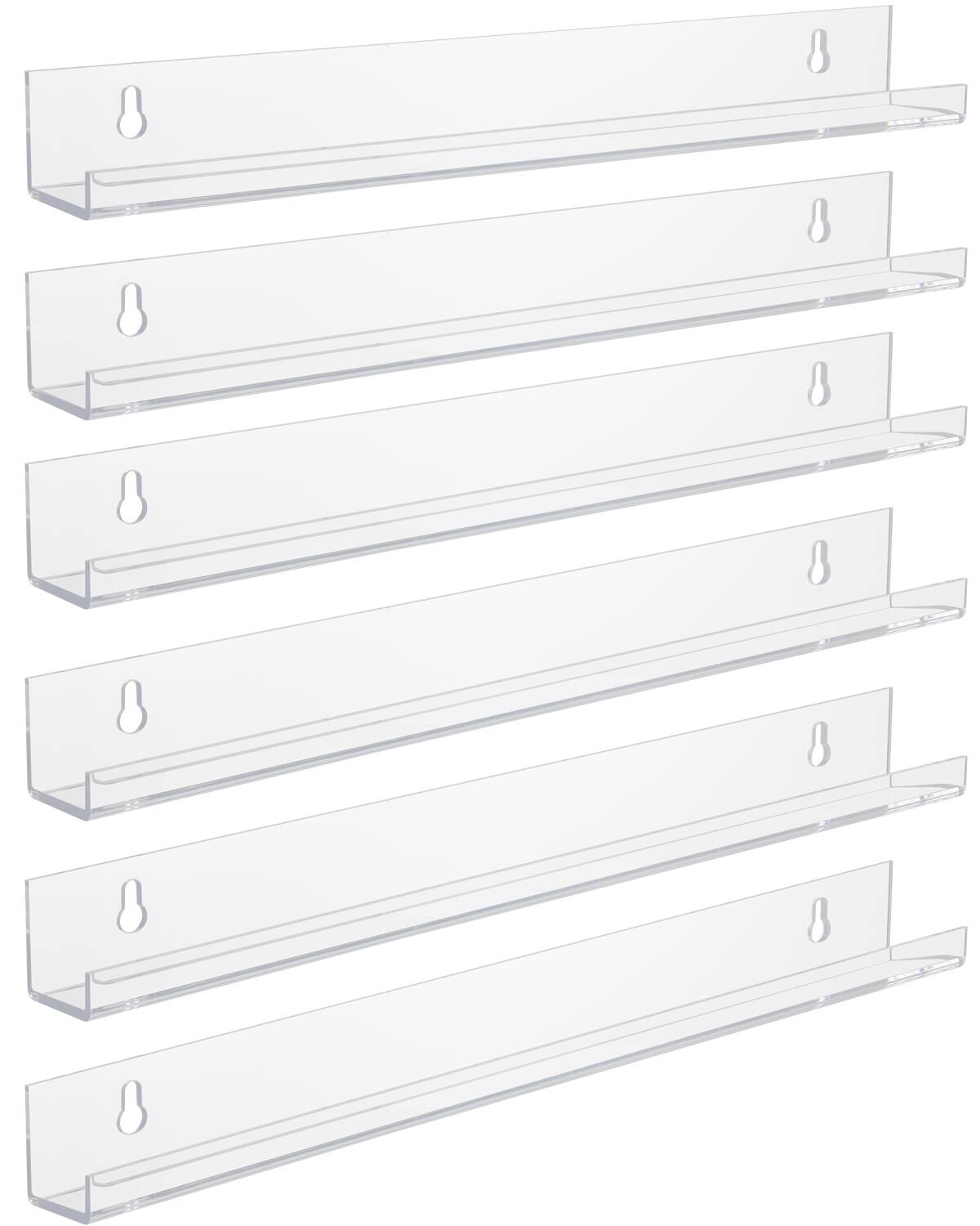 Alt View 1. Sorbus - Sorbus 6-Tier Clear Acrylic Shelves for Books, Figurines and  Bathroom - Clearn.