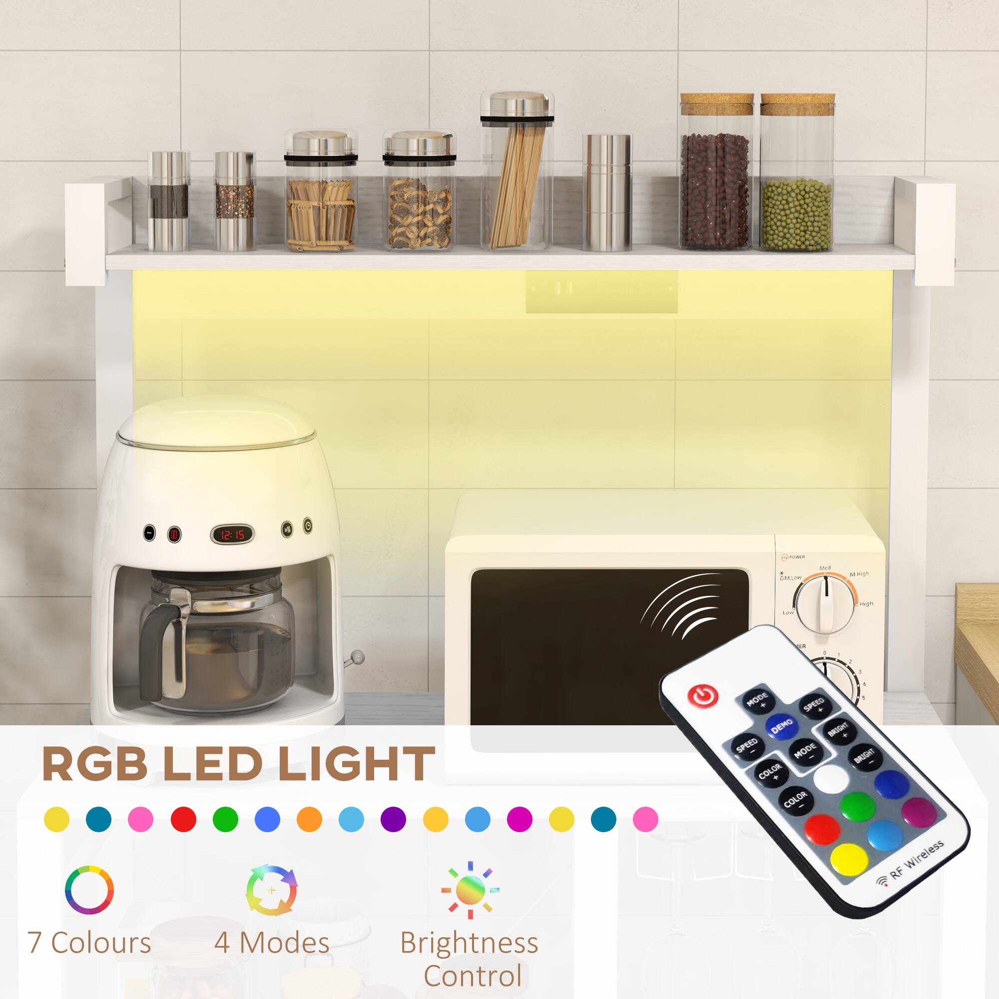 RGB LED LIGHT  
- 7 Colours  
- 4 Modes  
- Brightness Control  
- Wireless RF  
- SPEED MODE  
- COLOR MODE  
- CEPA DEMO