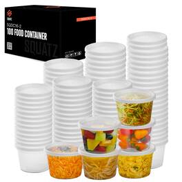 Pyle - SQUATZ BPA-Free 16 oz Food Storage Containers with Lids – Microwave & Freezer Safe, Leakproof, Stackable - Standard