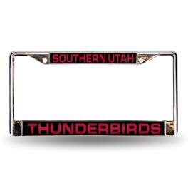 Rico Industries - Southern Utah Thunderbirds Chrome Metal Laser Cut License Plate Frame - Multi