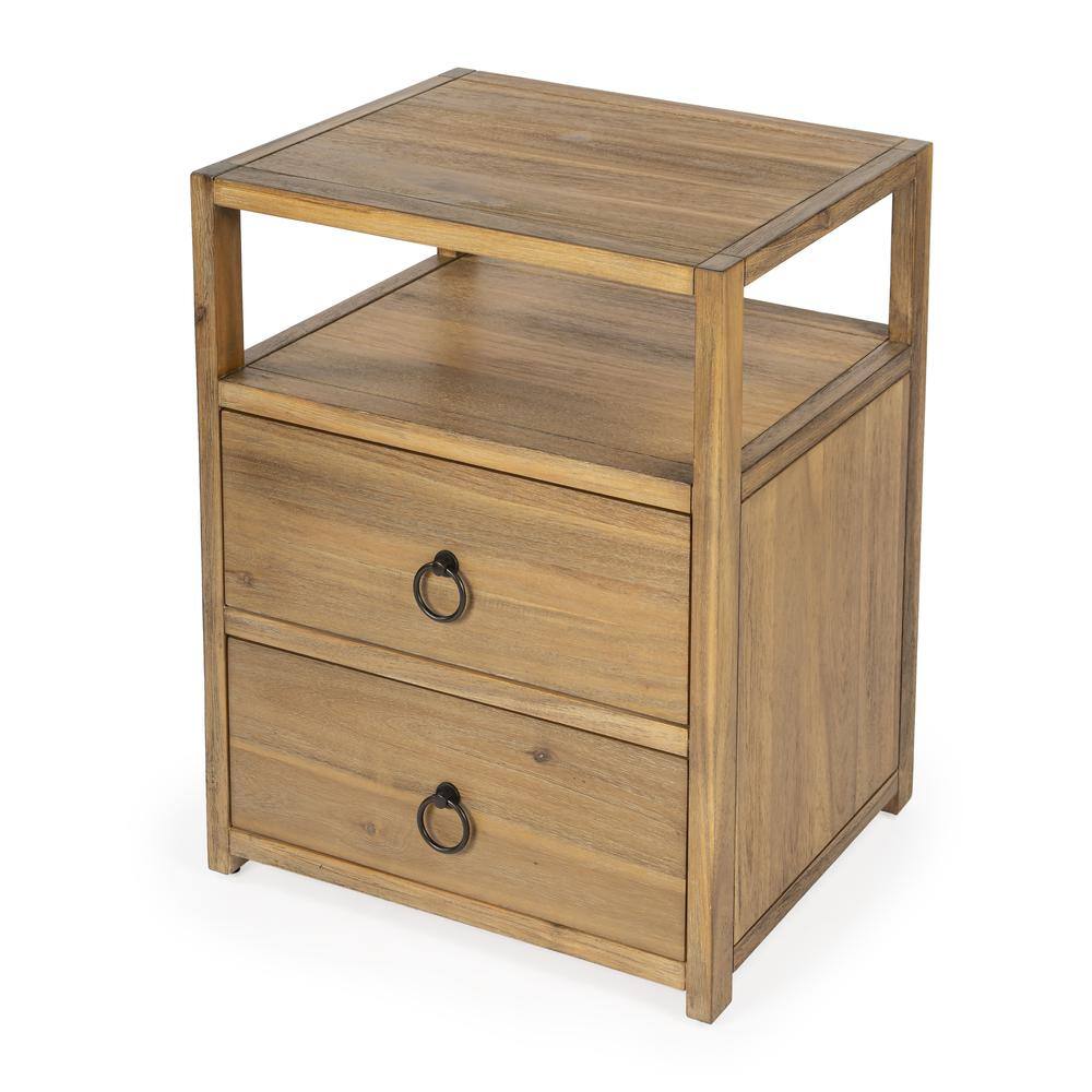 Alt View 3. Butler Specialty - Lark Natural Wood Nightstand - Light Brown.