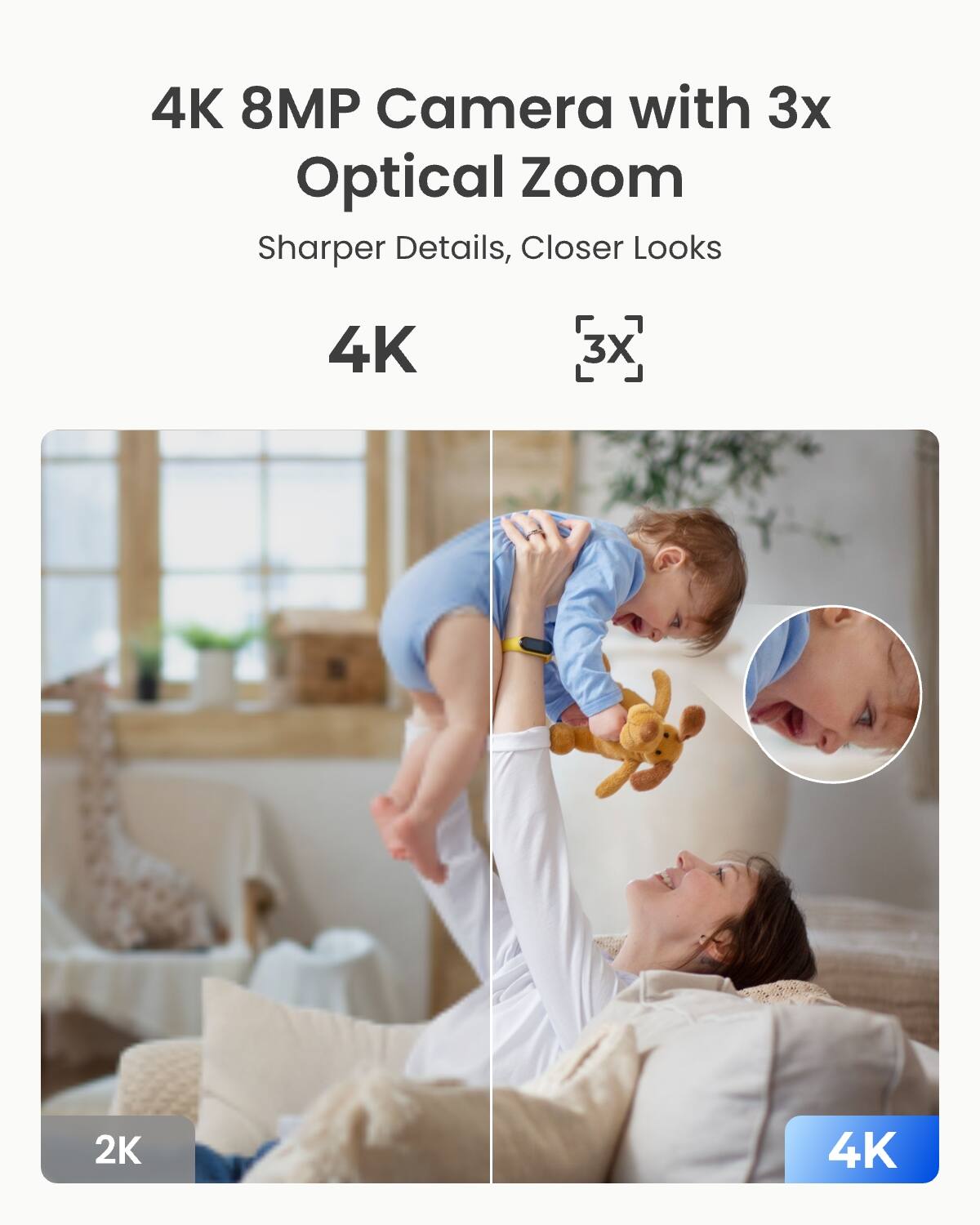 4K 8MP Camera with 3x Optical Zoom Sharper Details, Closer Looks

4K
3X
2K
4K