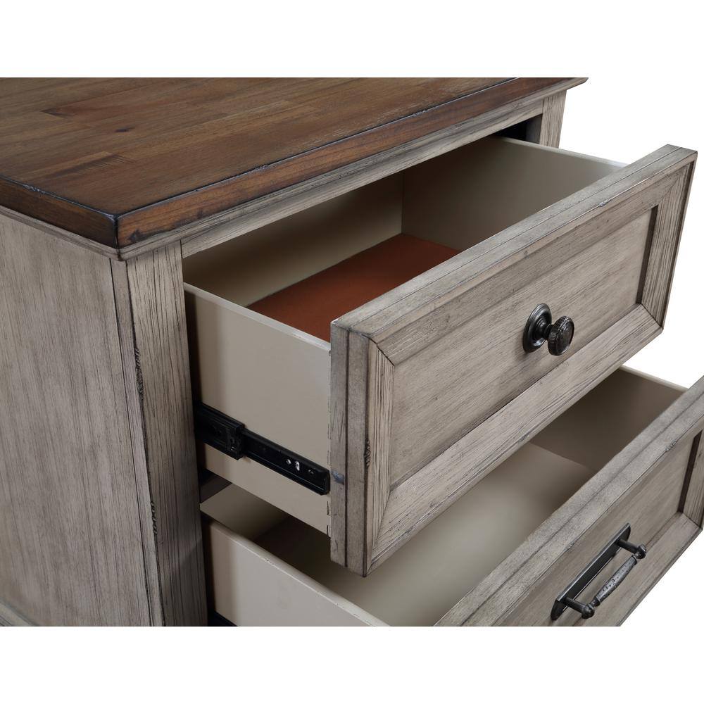 Alt View 1. New Classic Furniture - Mariana Nightstand W/Usb-Vintage Creme - Vintage Creme.