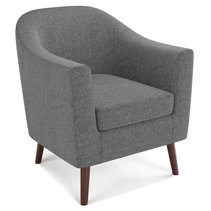 Front. Simpli Home - Thorne Accent Chair - Shadow Grey.