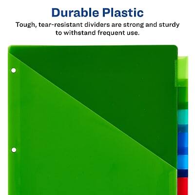 Durable Plastic

Tough, tear-resistant dividers are strong and sturdy to withstand frequent use.