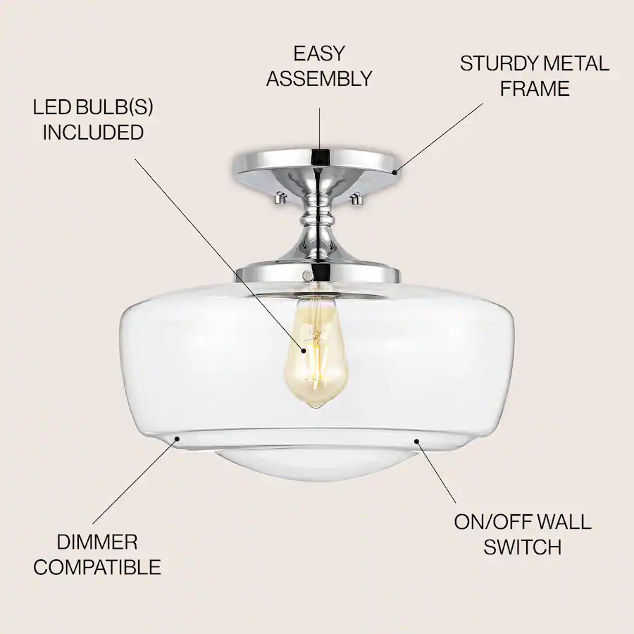 LED BULB(S) INCLUDED EASY ASSEMBLY STURDY METAL FRAME DIMMER COMPATIBLE ...