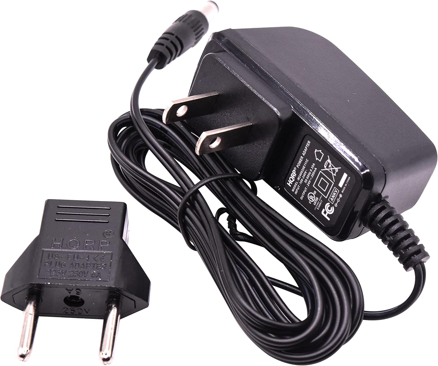 HORP US-211 CE PLUG ADAPTER 125V 250V 8A ADAPTER POWER 35A HQRP 02400202111C 5060Me ! 3OM INPUT Nve OUTPUT ANKV dOLSY EMIIr 2 FC EA 250V