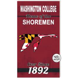 Jardine - Washington College Shoremen 11" x 20" Indoor/Outdoor Home Of The Sign - Maroon