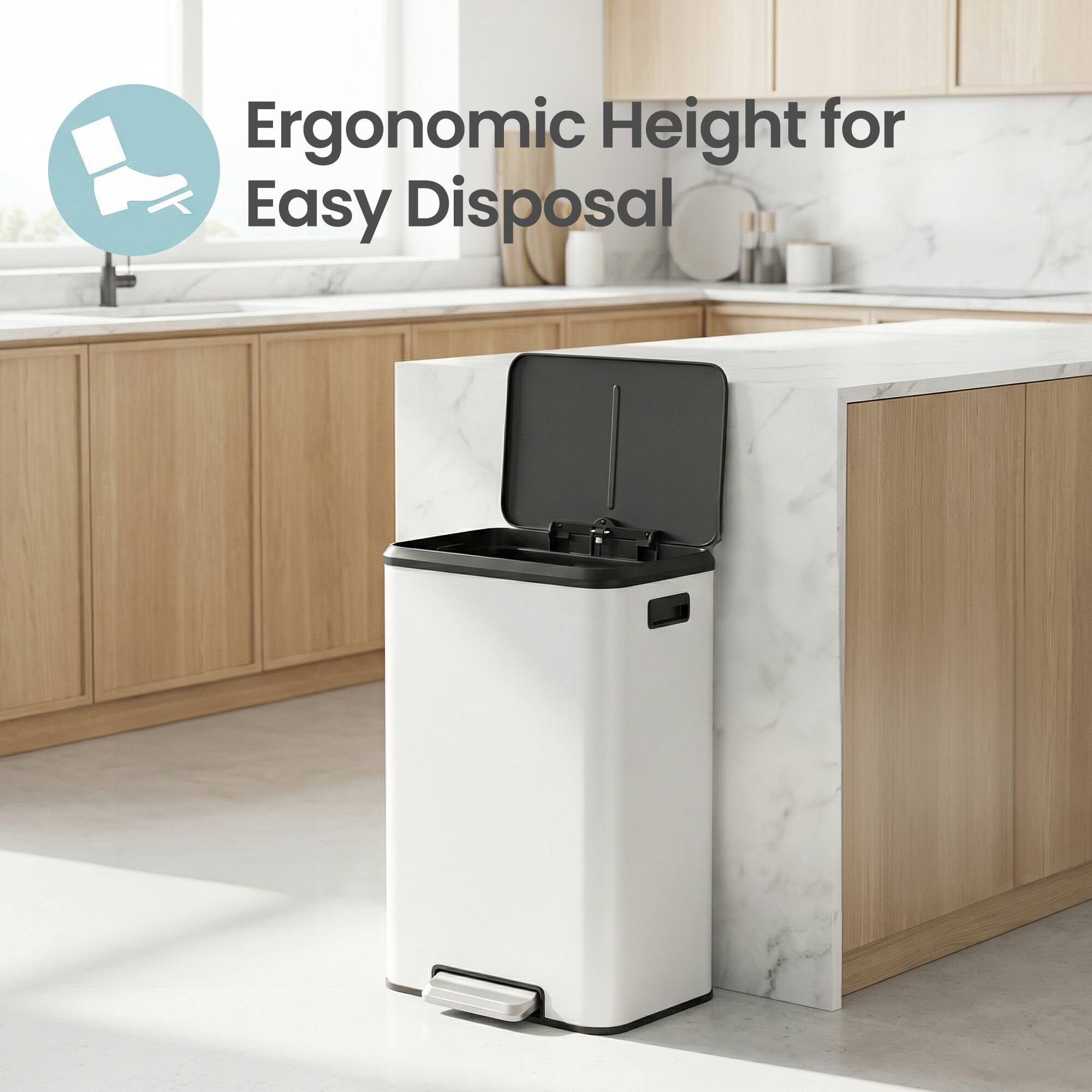 Ergonomic Height for Easy Disposal