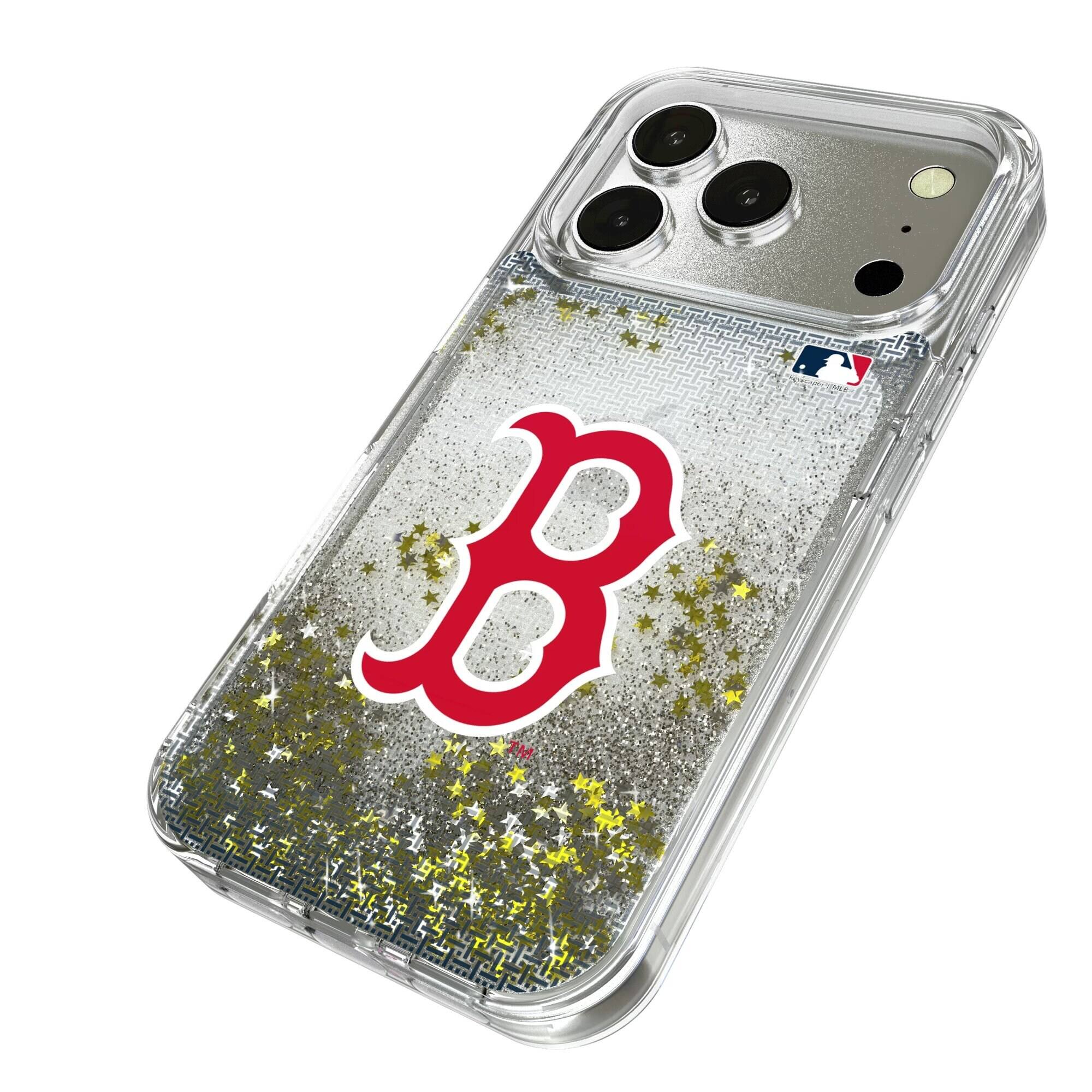 Alt View 1. Keyscaper - Linen Logo iPhone Glitter Case - 14 Pro - Multicolor.