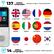 137 Online Languages
- Langues en ligne - Online-Sprachen
Wi-Fi or Camera g Settings
English (UK)
English (USA)
Français
Deutsch
Español
Italiano
Português
Nederlands
Русский
日本語
中文
한국어
14 Offline Languages
- Langues hors-connexion - Offline-Sprachen