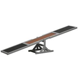 Pawhut - Wooden Dog Agility Seesaw for Training and Exercise - Gray