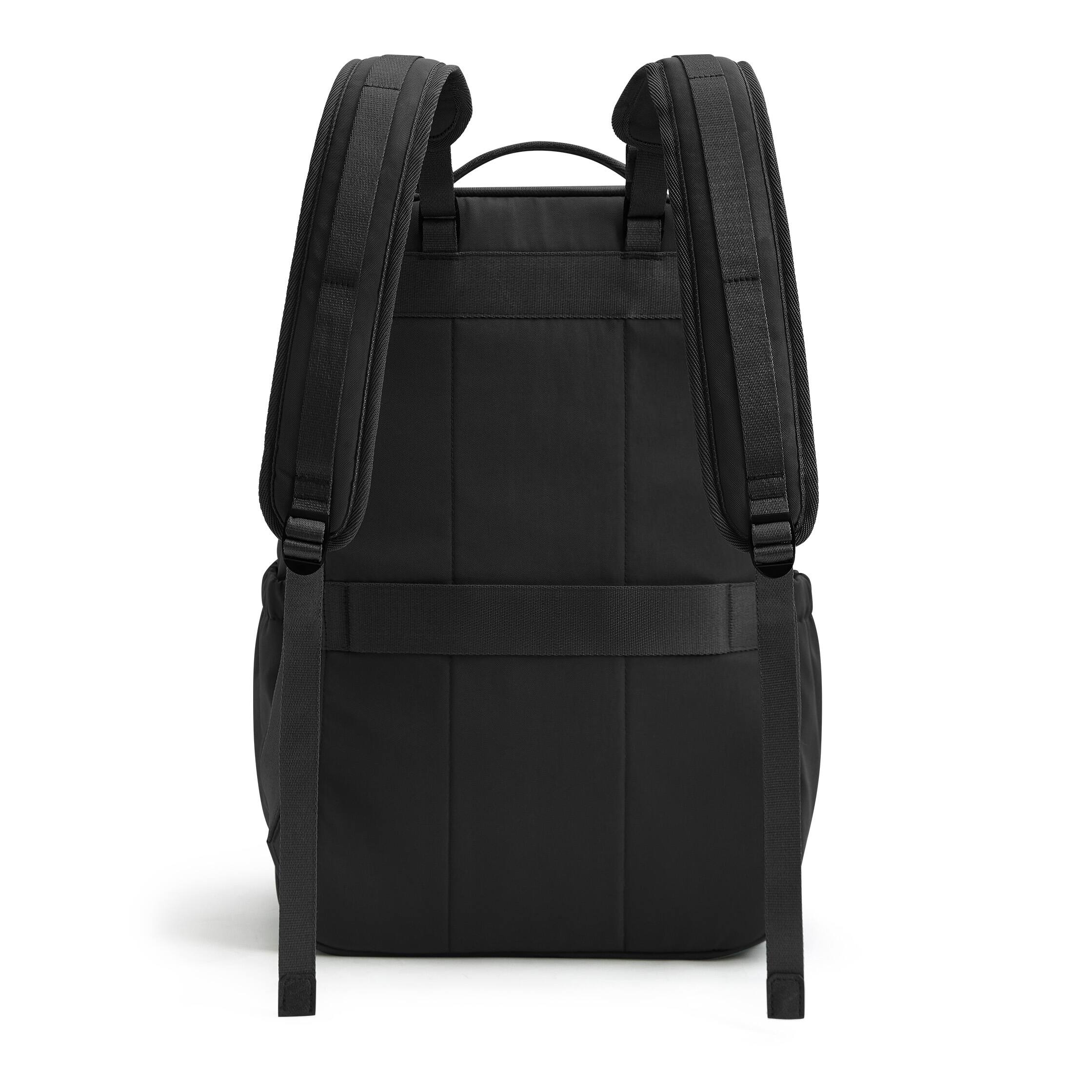 Back. Bagsmart - Moss 22L Backpack, 180° Full-Opening Work & Commute Daypack with 15.6" Laptop Sleeve for Daily Use - Black.