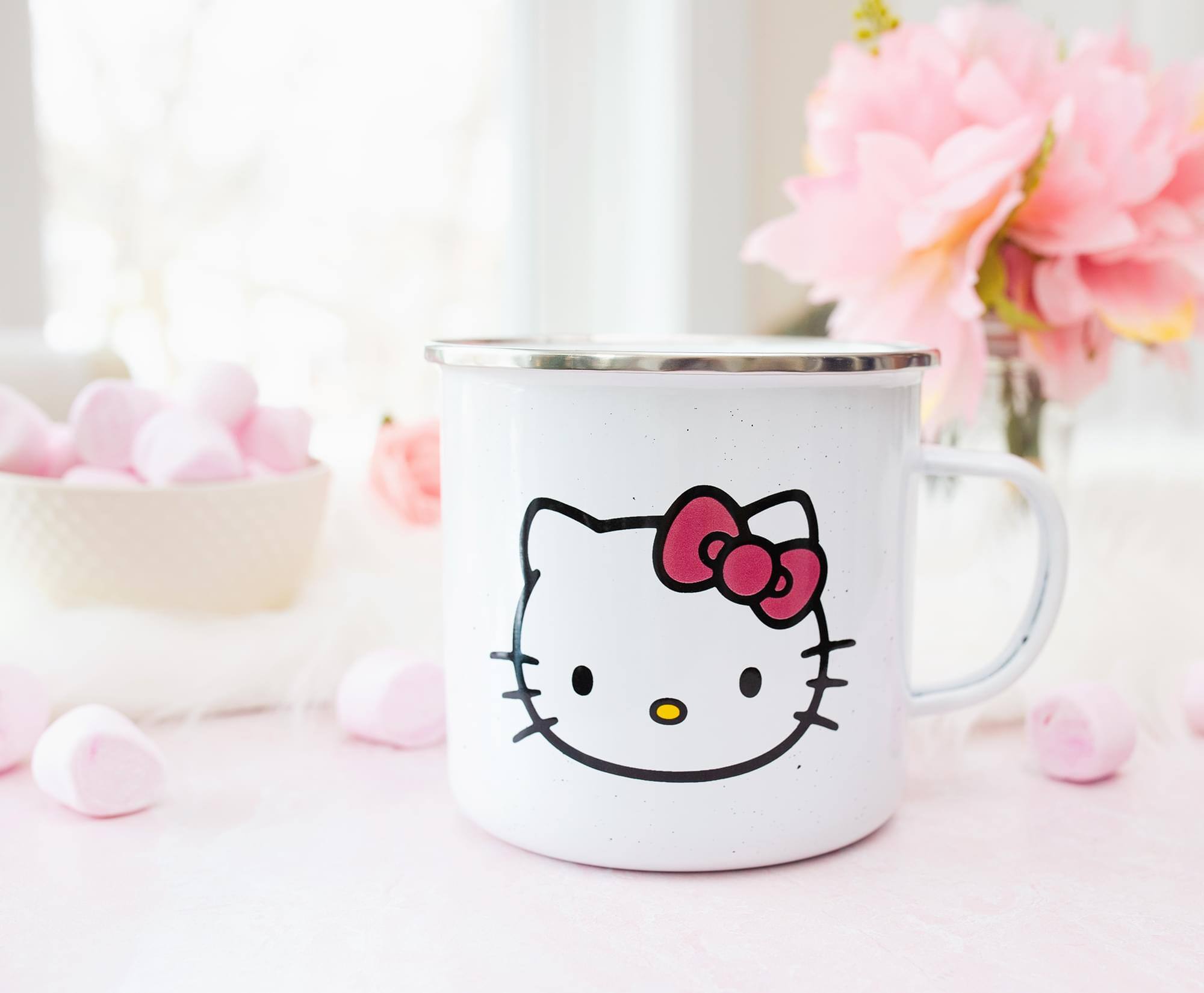Alt View 10. Silver Buffalo - Sanrio Hello Kitty "Hello" Ceramic Camper Mug | Holds 20 Ounces - White.