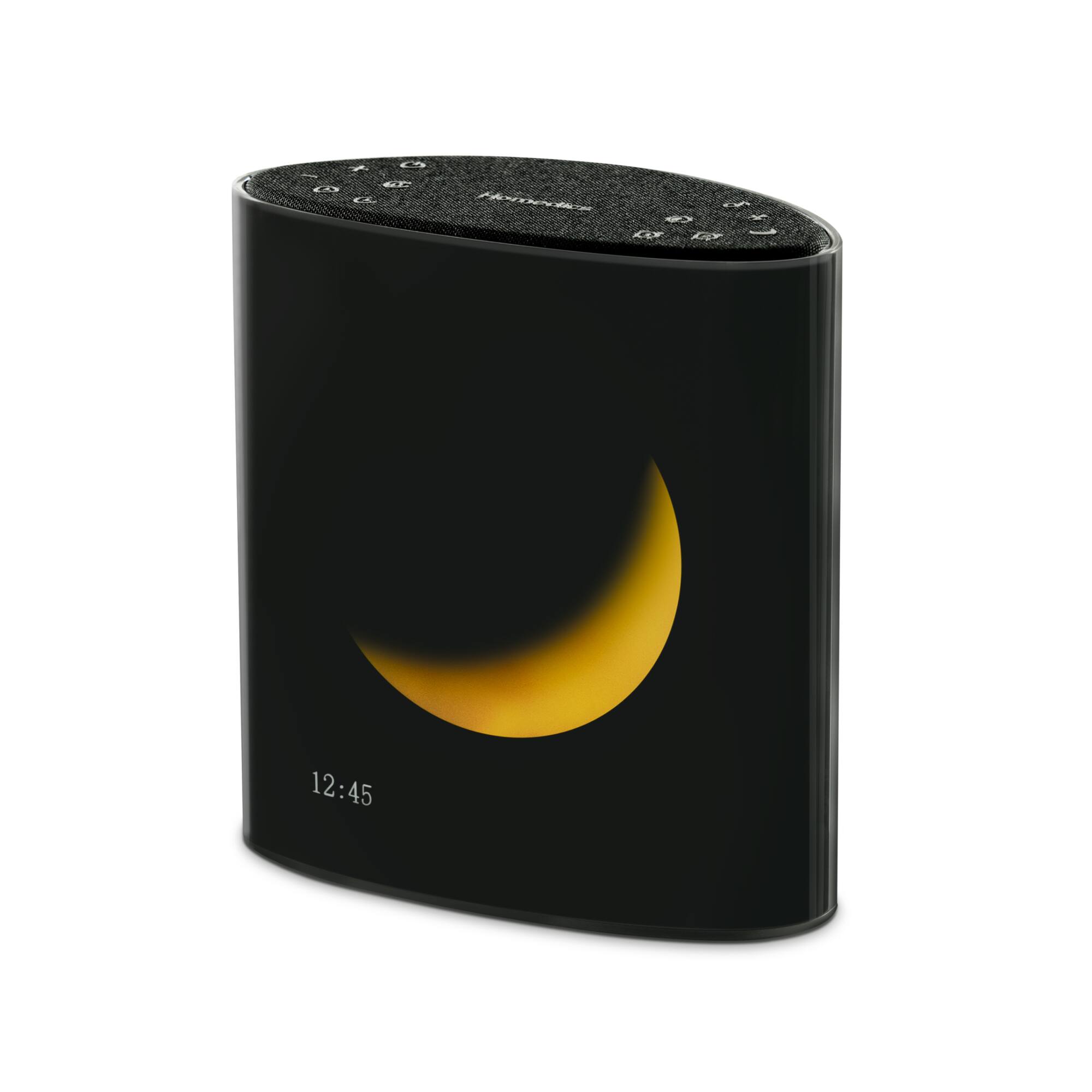 Angle. Homedics - Sound Sleep Moon Dream Sound Machine & Clock - Black.