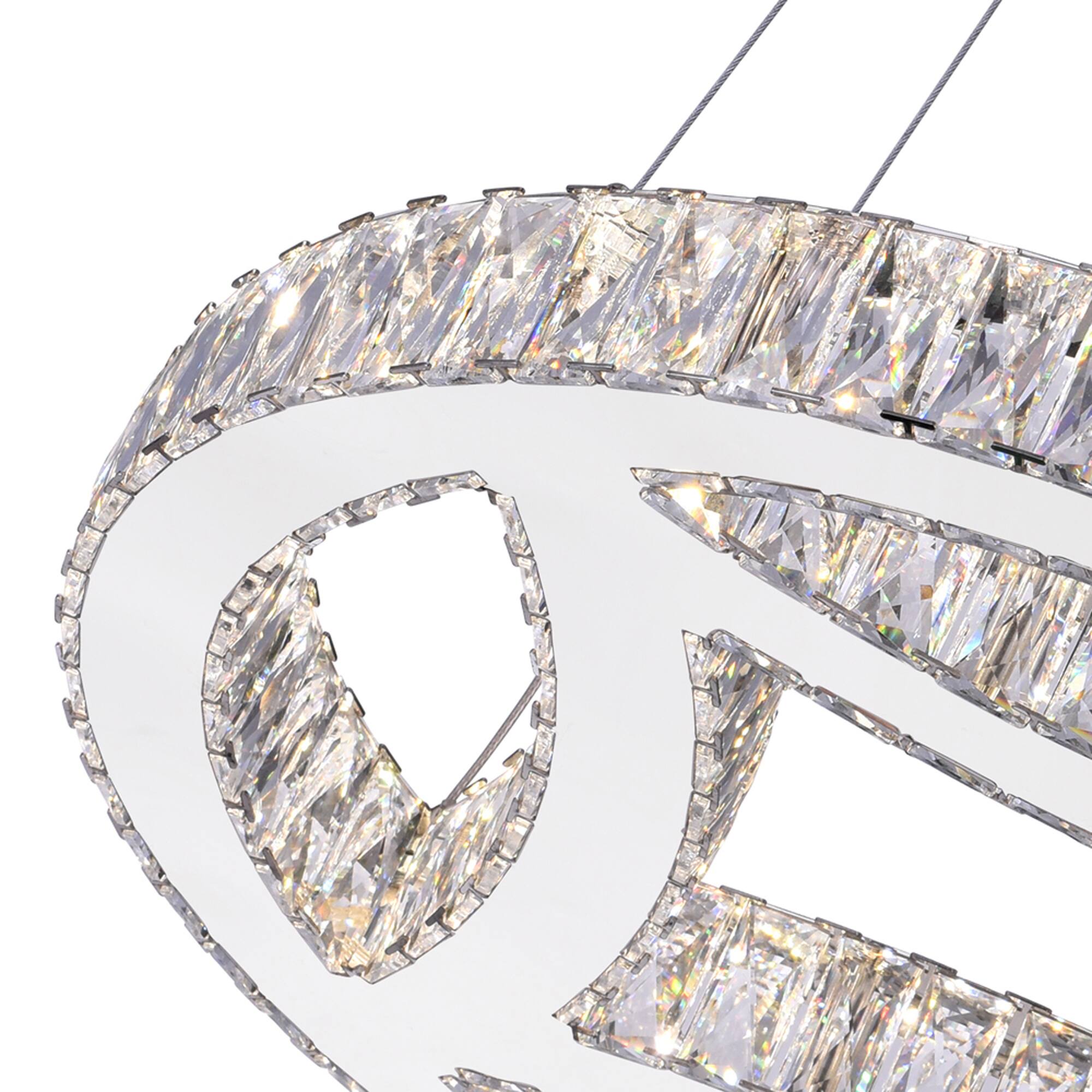 Left. CWI Lighting - Beyond LED Chandelier With Chrome Finish - Chrome.