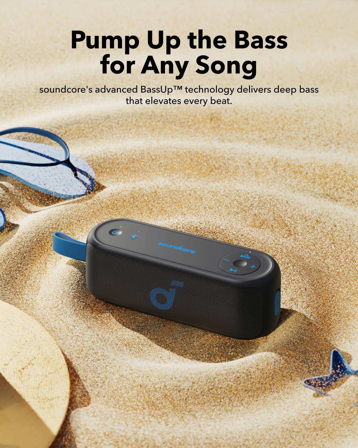 Pump Up the Bass for Any Song: Soundcore's advanced BassUp technology delivers deep bass that elevates every beat.