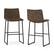 Angle Zoom. Simpli Home - Warner Bar Stool (Set of 2) - Distressed Brown.
