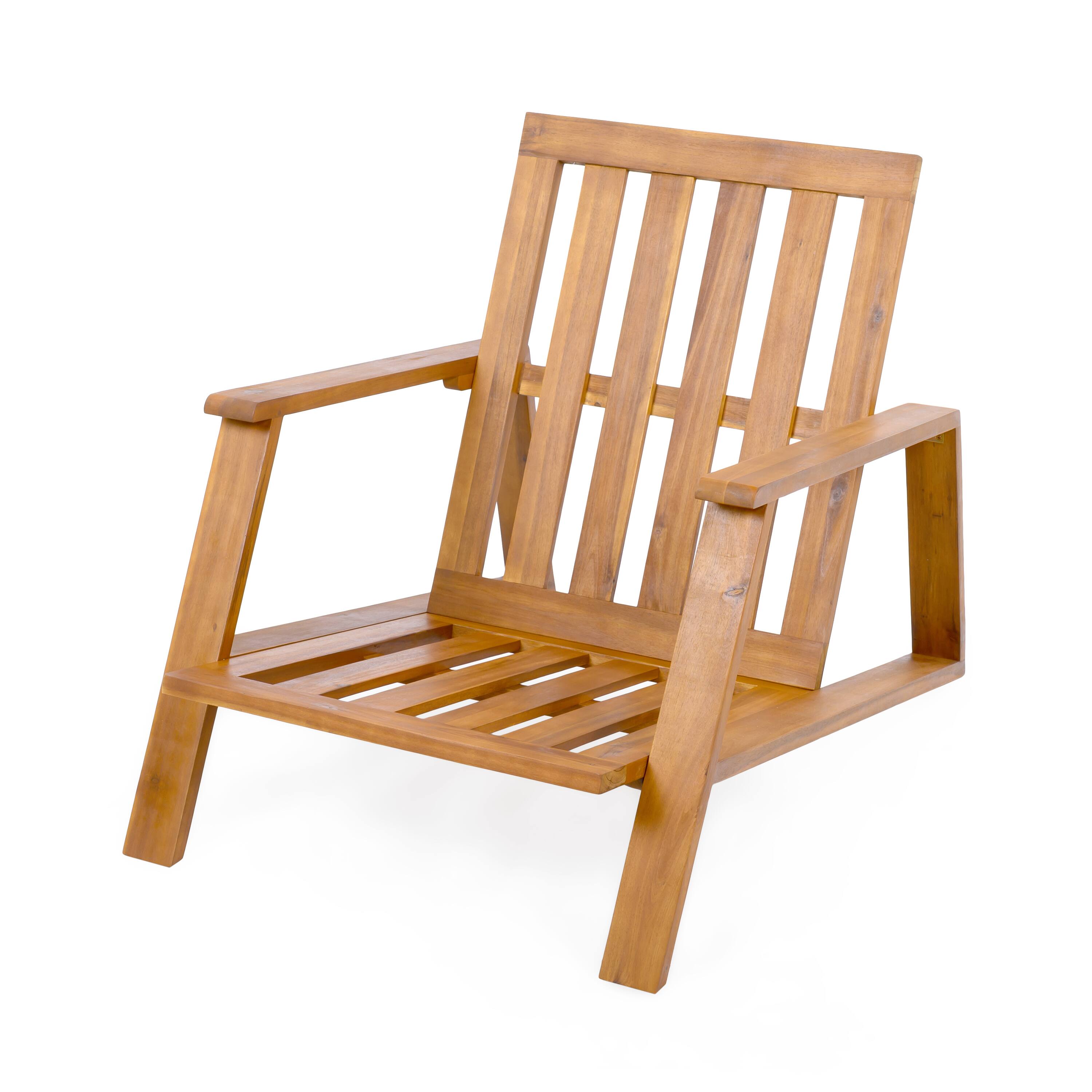 Alt View 1. Mondawe - Outdoor Club Chair with Cushion and Acacia Wood Frame - Beige+Natural.