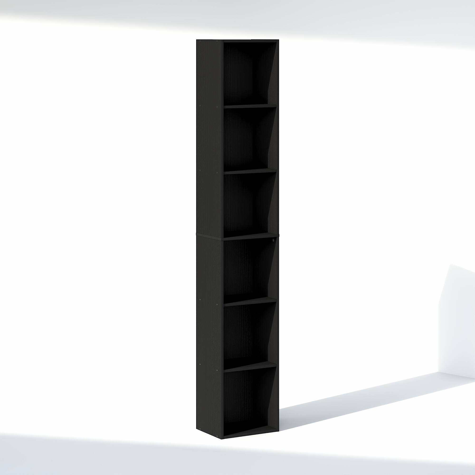 Alt View 4. Furinno - CUBICLE 6-Tier Closet Organizers and Storage, Closet Organizer, Closet Storage, for Wardrobe, Bedroom, Living Room - Blackwood.