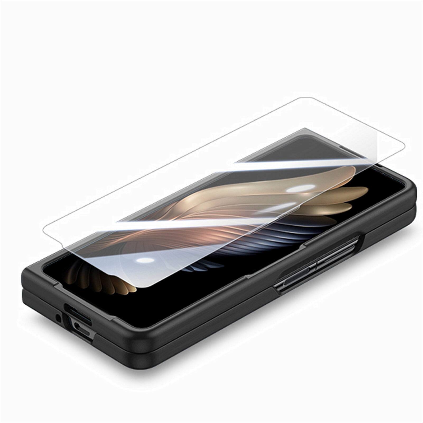 Back. Dteck - Shockproof Wristband Phone Case for Samsung Galaxy Z Fold7 with Screen Protector, Slim Hard PC TPU Full Protective Cover - Black.