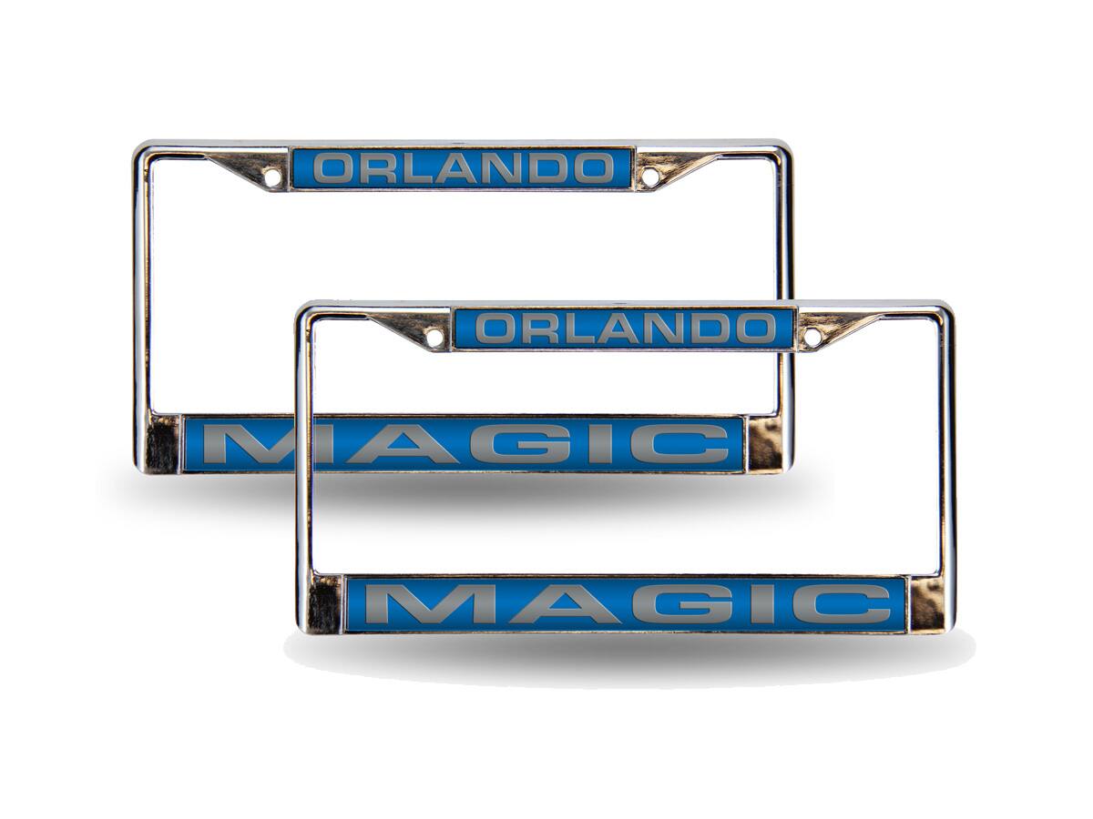Orlando Magic NBA Chrome Metal (Set of 2) Laser Cut License Plate Frames for your car, truck or SUV