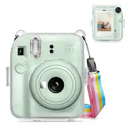 Kitcheniva - Hard Shell Cover Camera Clear Case For Fujifilm Instax Mini 12 Glittering Transparent - Glittering Transparent