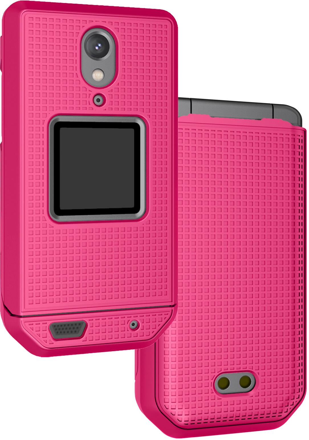 Front. Nakedcellphone - Hard Case for CAT S22 Flip Phone - Pink.