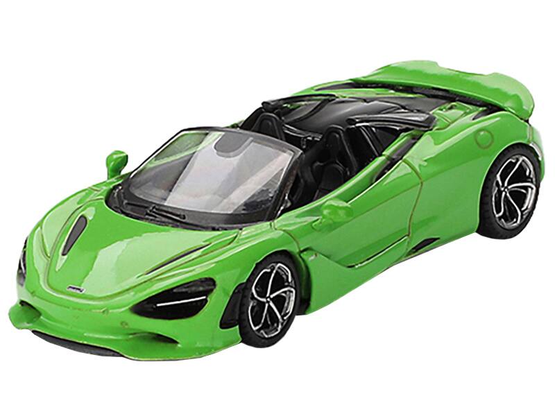Alt View 4. True Scale Miniatures - McLaren 750S Spider Mantis Green Limited Edition 1/64 Diecast Model Car by Mini GT.