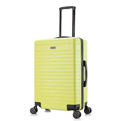 Front. InUSA - Deep lightweight hardside spinner luggage 24" - GREEN.