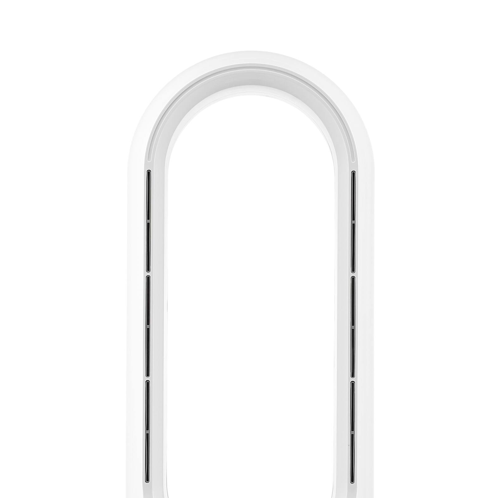 Alt View 5. HOMLUX - 34" Oscillating White Tower Fan 8H Timer 16.4ft/s High Velocity with Remote Control, Filter, Thermostat - White+Gold.