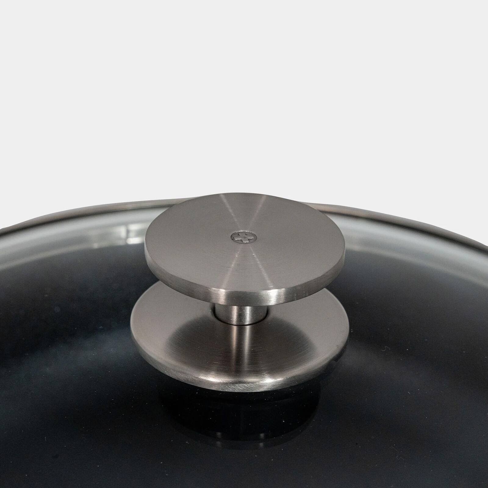 Alt View 2. Swiss Diamond - CHD Nonstick Sauteuse with Glass Lid, 3.7 qt - Black.
