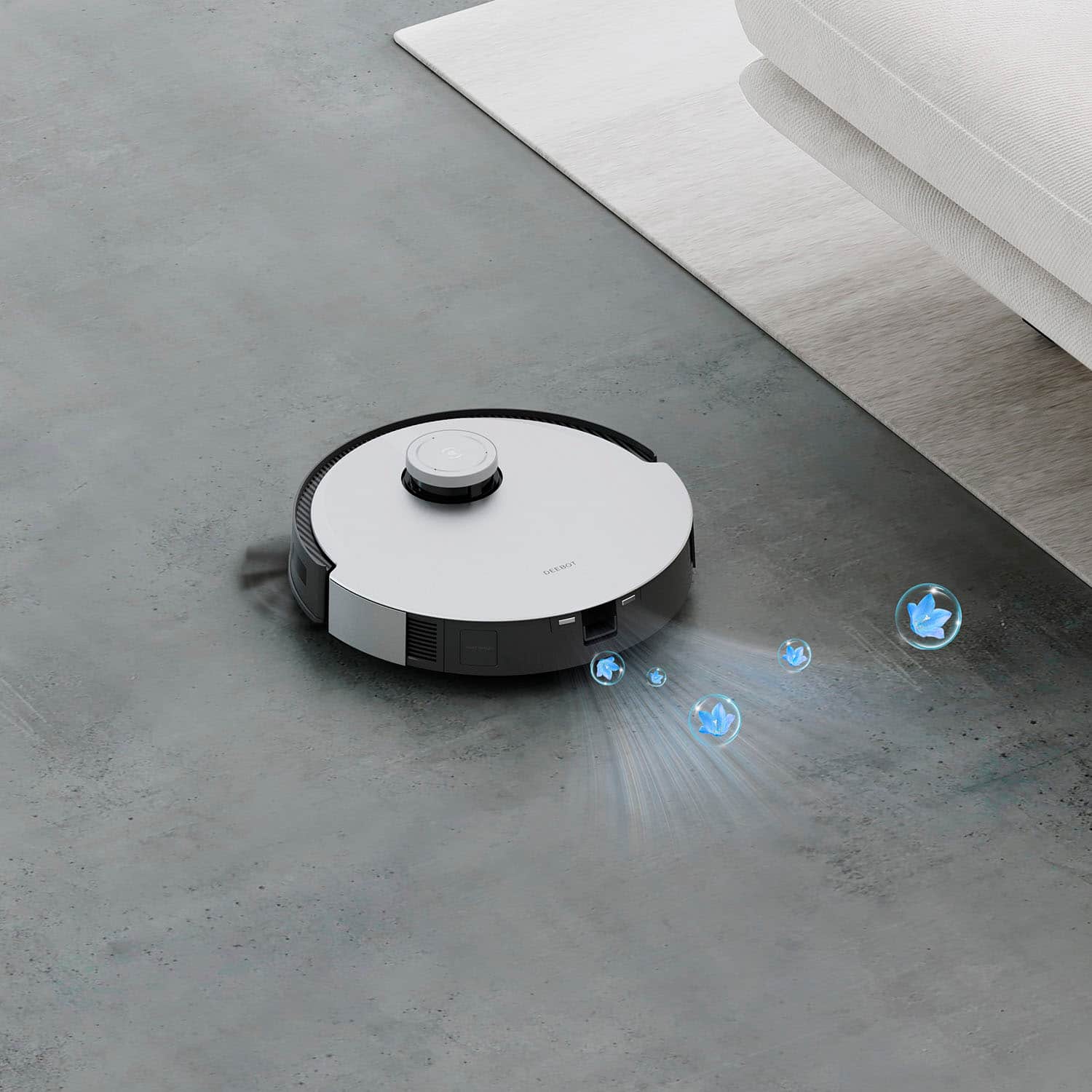 Alt View Zoom 17. ECOVACS Robotics - DEEBOT T10+ Robot Vacuum & Mop with Auto Empty, Laser Mapping, AI Object Recognition - White.