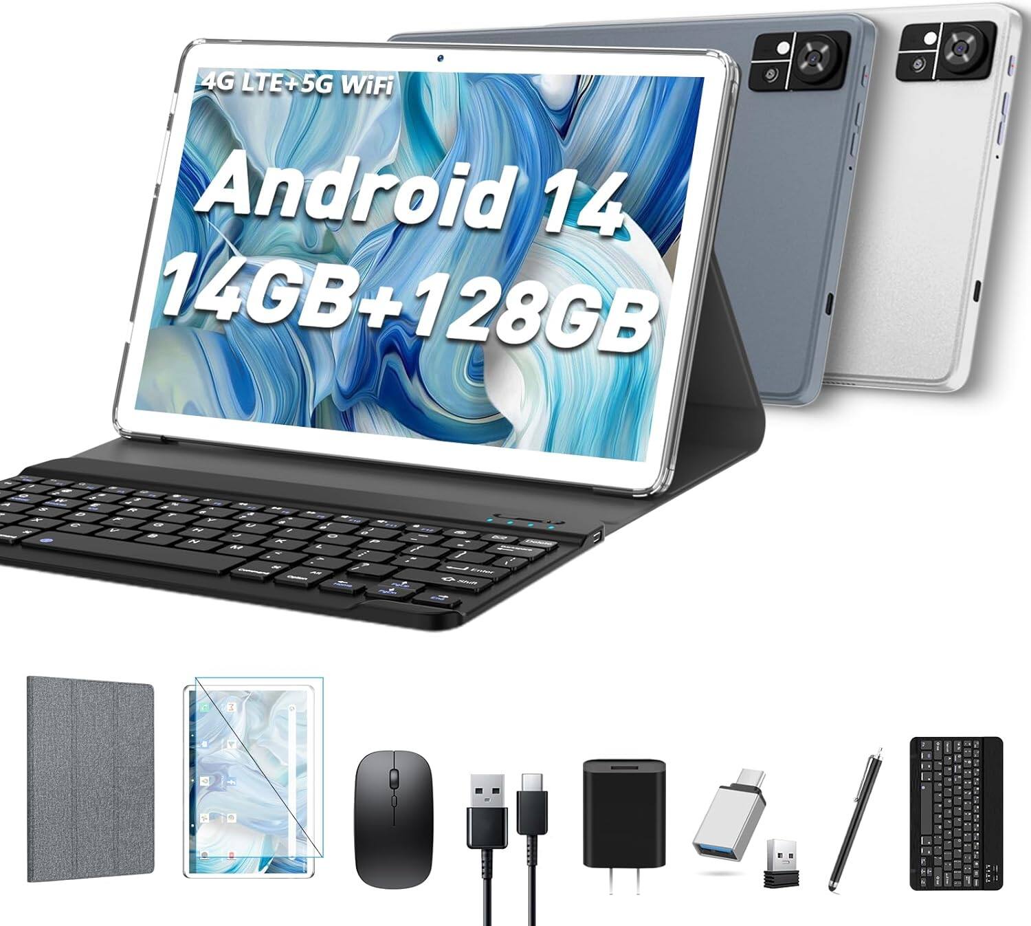 4G LTE+5G WiFi  
Android 14  
14GB+128GB