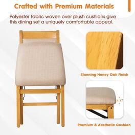 East West Furniture - Waco Dining Chairs with PU Leather Seat - Oak