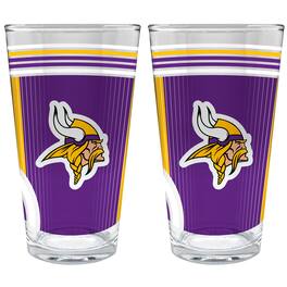 Great American Products - Minnesota Vikings Two-Piece 16oz. Pint Glass Set - Multicolor