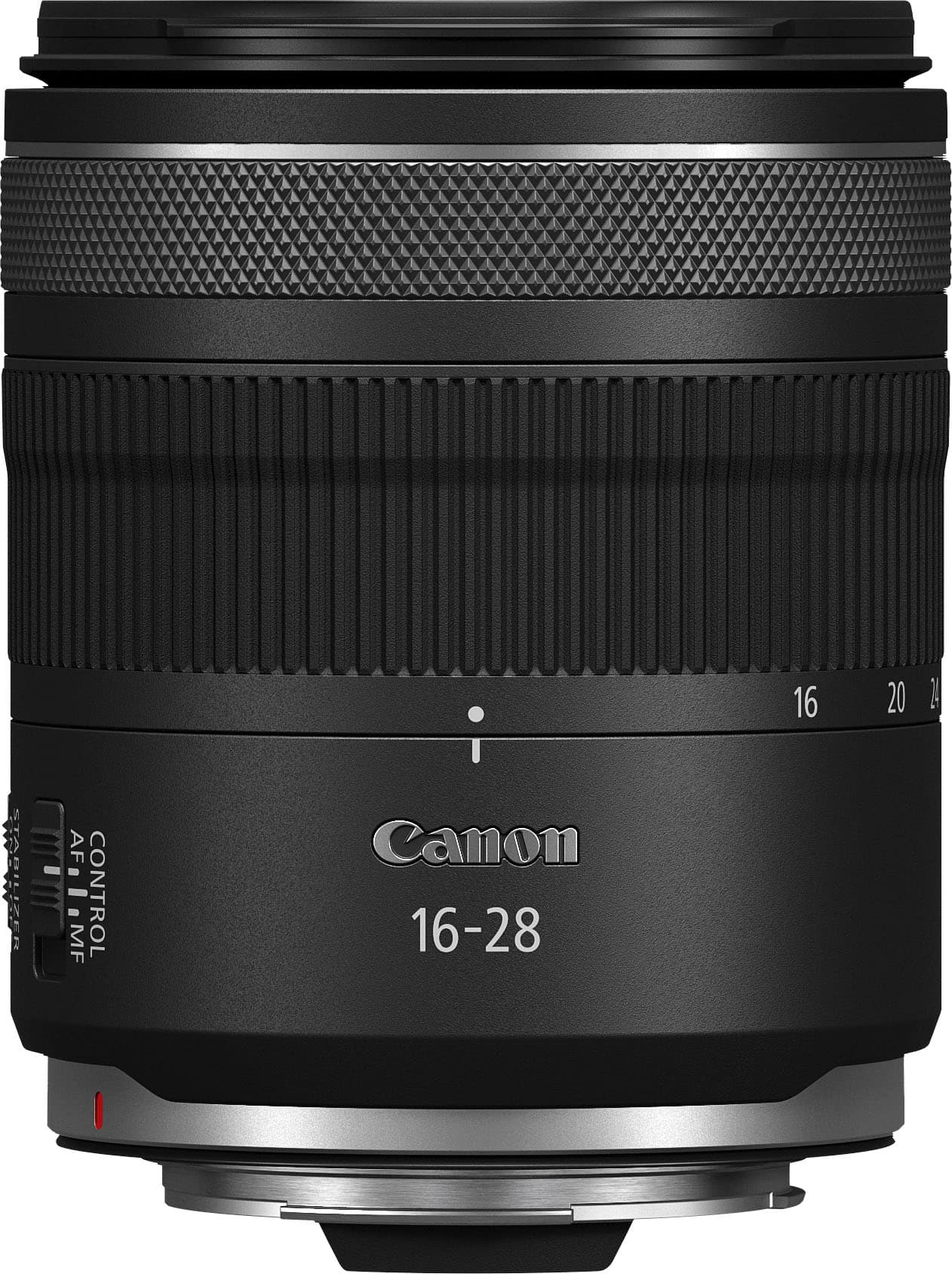 Canon - RF16-28mm F2.8 IS STM Wide-Angle Zoom Lens for EOS R-Series Cameras - Black - Front_Zoom