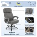 Angle Zoom. Serta - Fairbanks Bonded Leather Big and Tall Executive Office Chair - Gray.