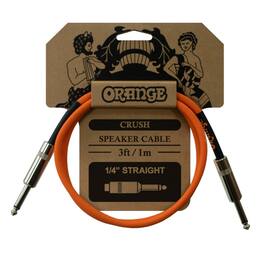 Crush 3' Speaker Cable with Jack to Jack Connectors, Orange