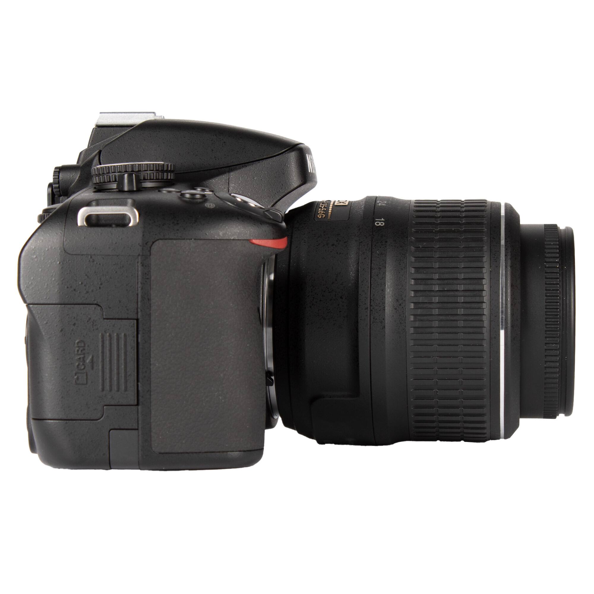 Alt View 4. Nikon - Nikon D5100 Digital SLR Camera with 18-55mm f/3.5-5.6G VR Lens, 16.2MP DX Sensor, Vari-Angle LCD, Full HD Video, Beginne - Black.