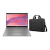 Front. HP - HP - 14" Chromebook - Intel Celeron N4500 2021 - 4GB Memory - 64GB eMMC - Modern Grey - Carry Case.