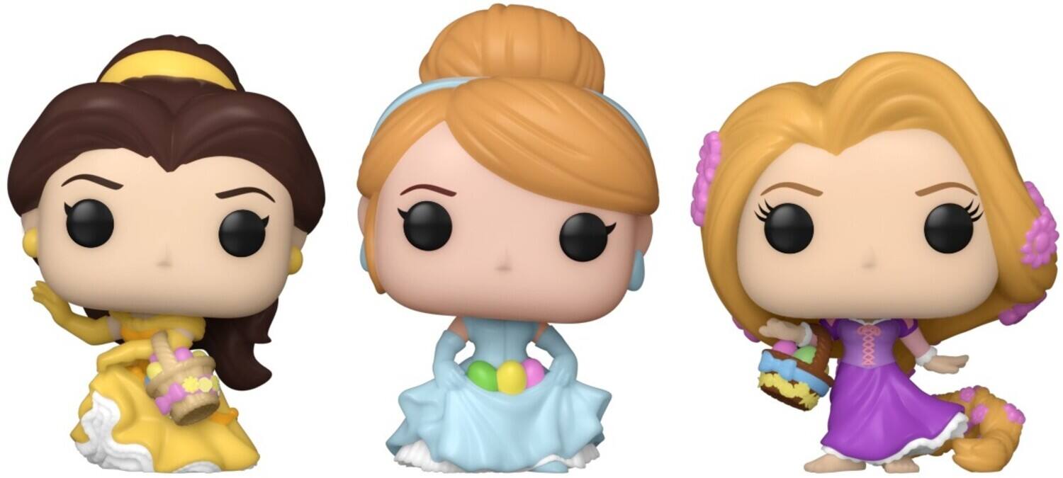Alt View 1. Funko - FUNKO Pocket POP!: Easter 3-Pack - Disney Princess Belle, Cinderella, Rapunzel   - Collectibles - Multicolor.