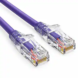 Sanoxy - 2ft Cat6 Ethernet Patch Cable 550MHz UTP with Clear Snagless Boot – - Purple