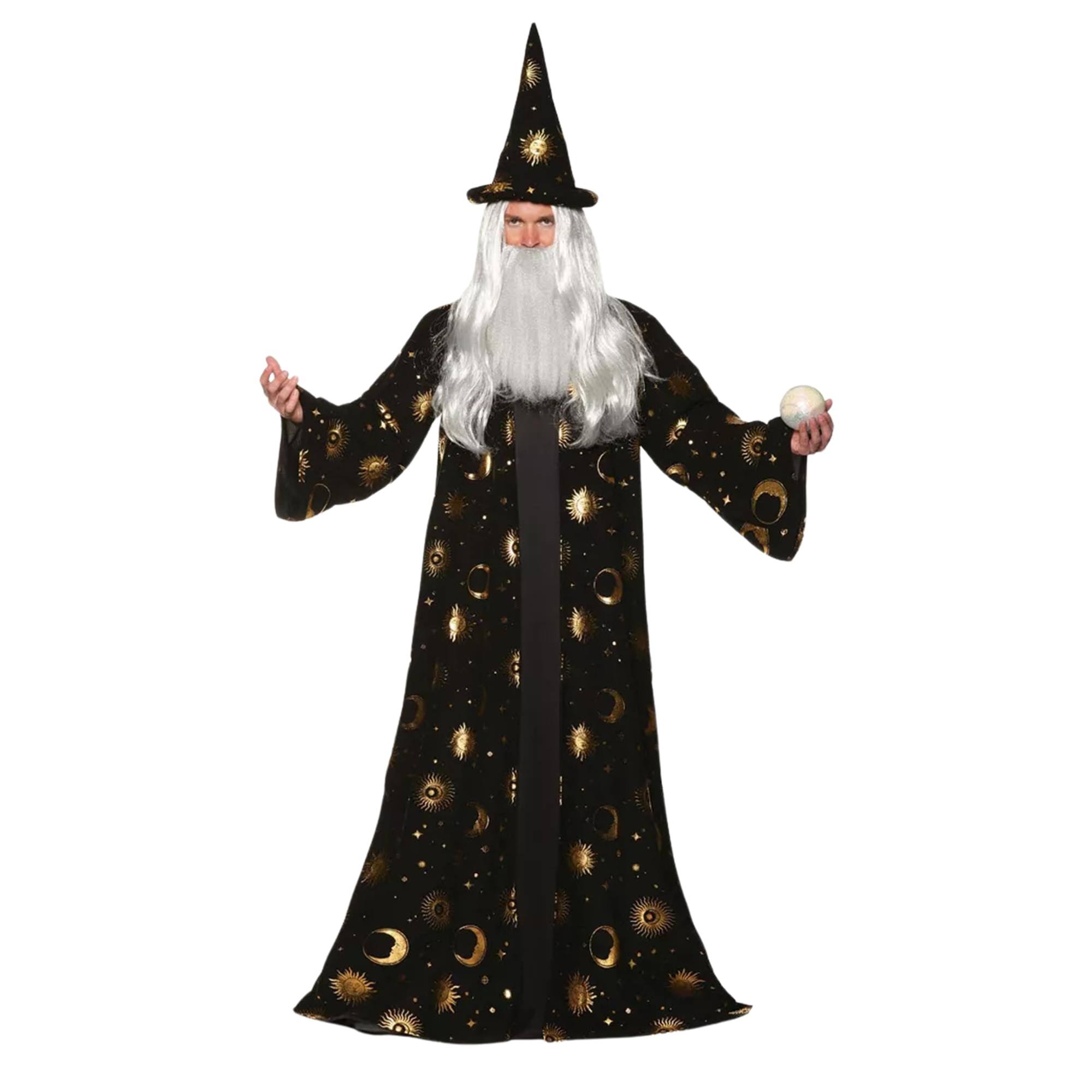 Underwraps - Celestial Wizard Robe & Hat Adult Costume | XX-Large - Black price history on PriceWatchPro