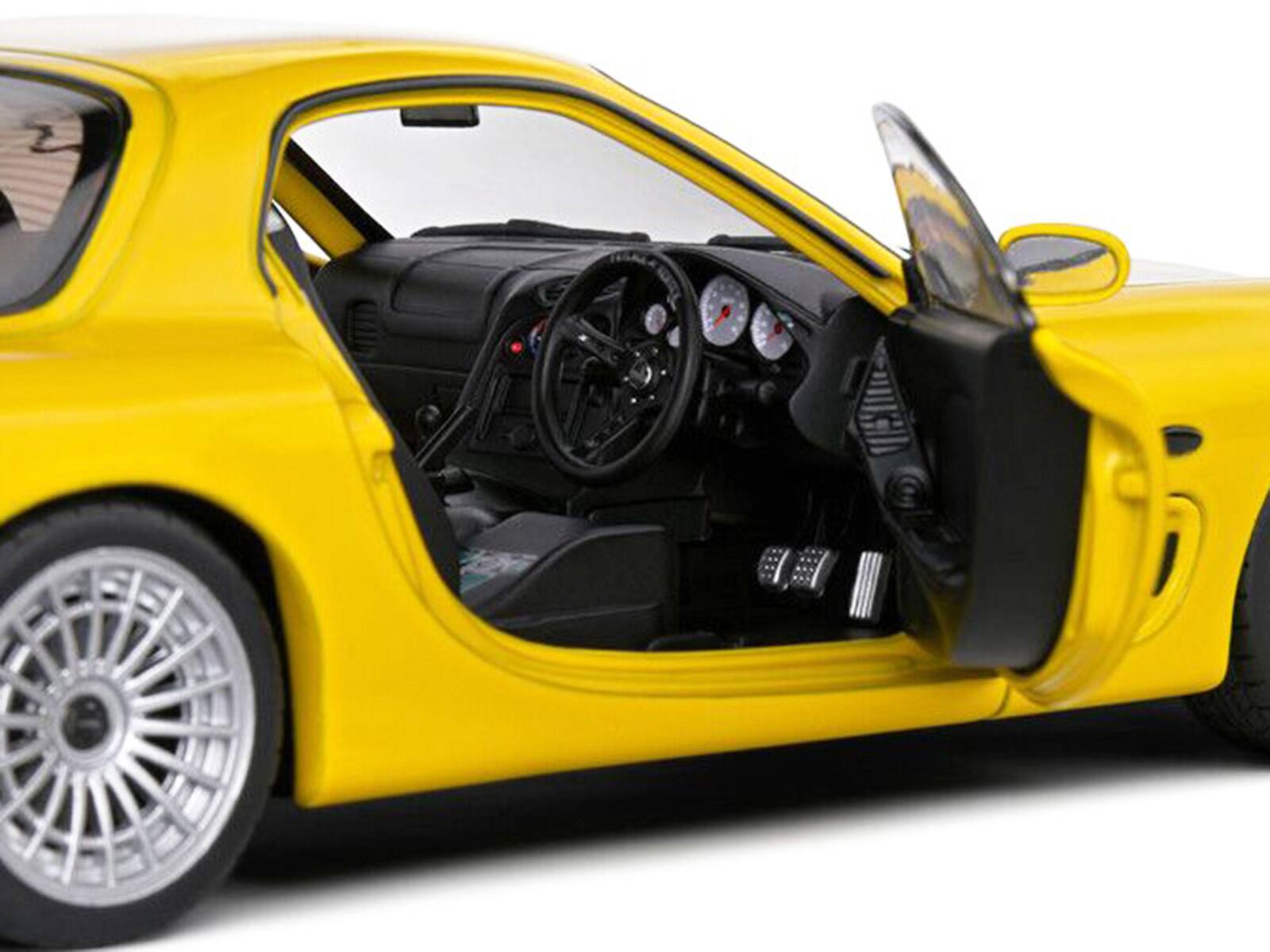 Alt View 2. Solido - 1994 Mazda RX7 Type RS (FD3RS) RHD (Right Hand Drive) Yellow 1/18 Diecast Model Car by Solido.
