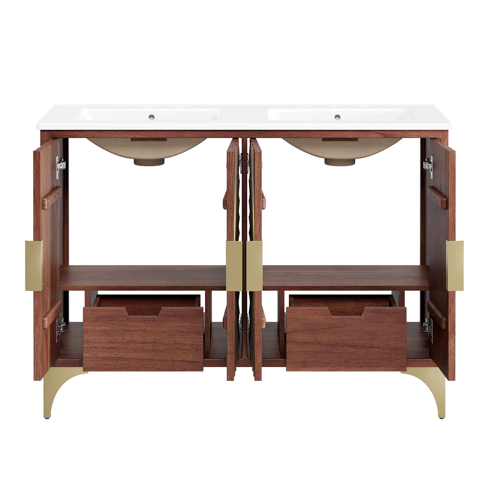 Alt View 6. Modway - Daylight Bathroom Vanity Basin Included by Modway - White Walnut.