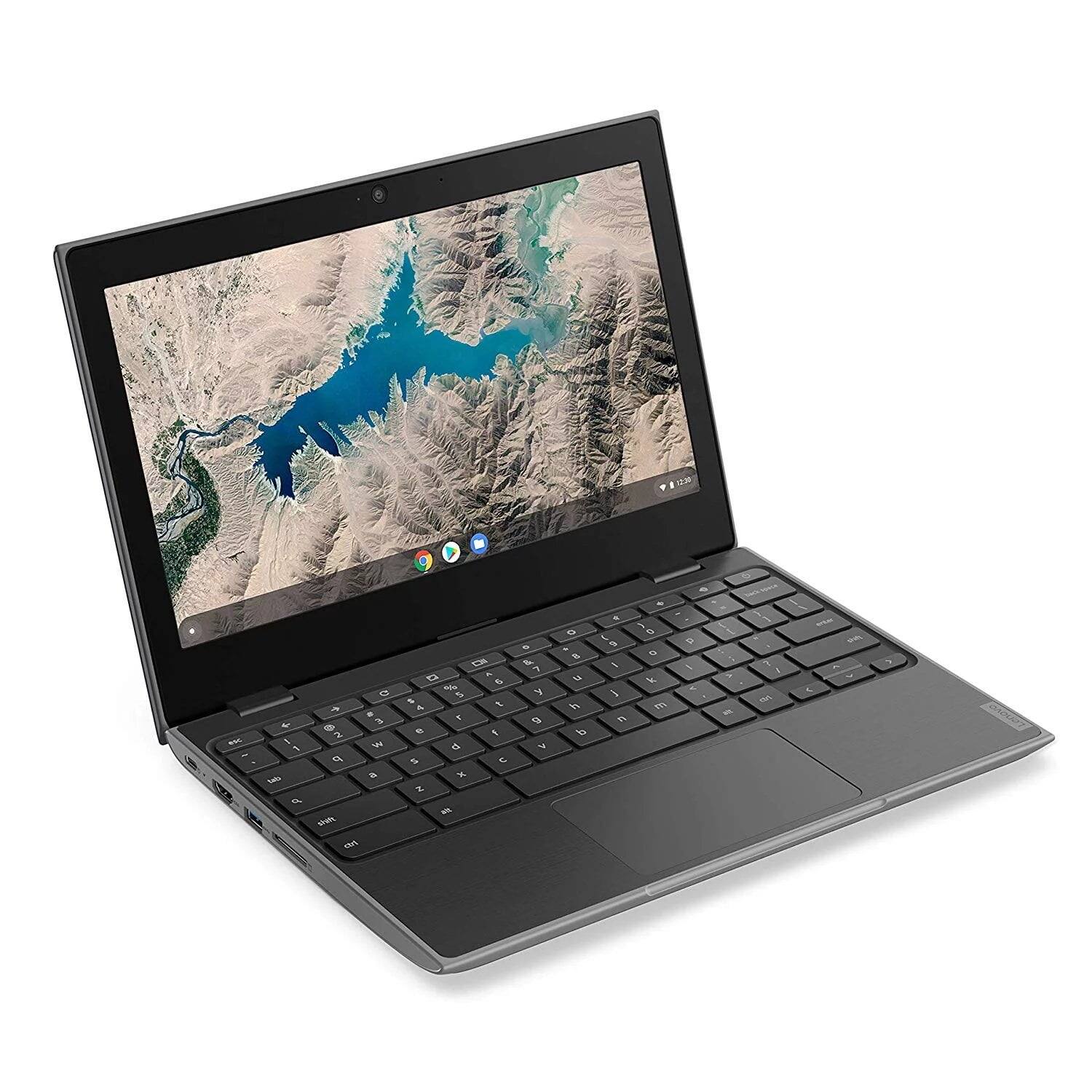 Left. Lenovo - Chromebook 100e (1st Gen) Celeron N3350 1.1Ghz, 4GB RAM 16GB eMMC 11.6 LED.